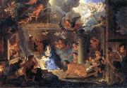 LE BRUN, Charles Adoration of the Shepherds sg oil painting on canvas
